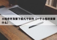 小程序开发要下载几个软件（一个小程序需要什么）