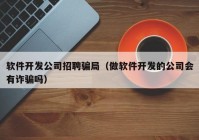 软件开发公司招聘骗局（做软件开发的公司会有诈骗吗）