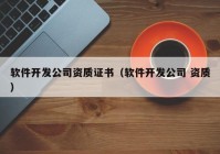 软件开发公司资质证书（软件开发公司 资质）