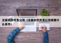 注册软件开发公司（注册软件开发公司需要什么条件）