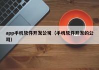 app手机软件开发公司（手机软件开发的公司）