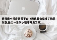 腾讯云小程序开发平台（腾讯云也瞄准了微信生态,推出一系列小程序开发工具）