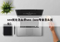 seo优化怎么学seo（seo专业怎么优化）